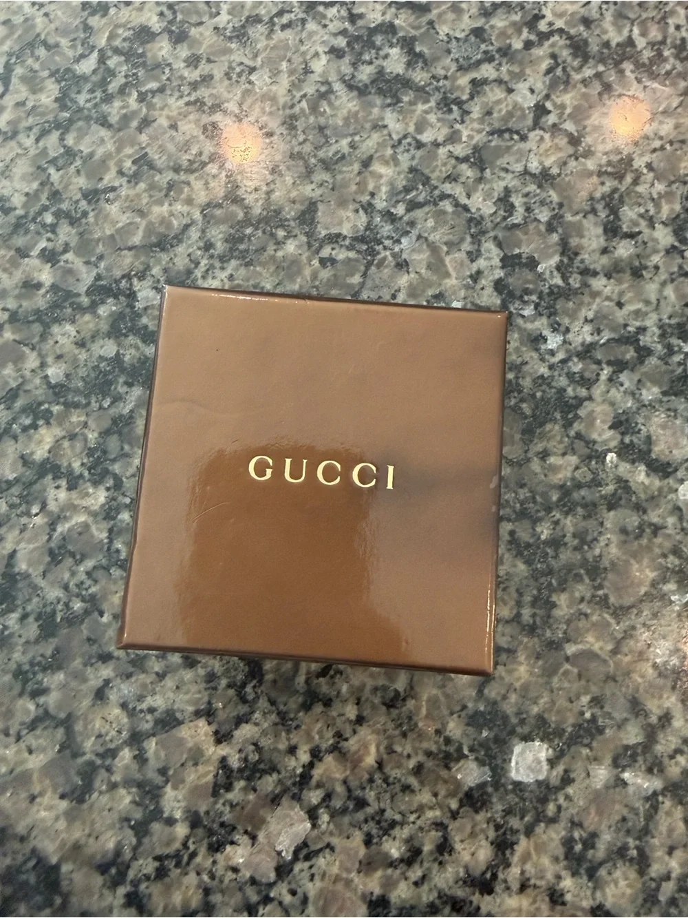 Gucci Silver-Tone Rectangular Logo Pendant Necklace